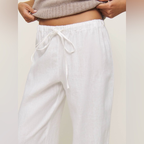 Reformation Olina Linen Pant In White, brand new, never worn, no flaws. - Picture 9 of 16